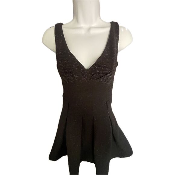 Betsey Johnson Black New Years Sparkle Mini Dress with Bow Women’s Size 6 - Picture 2 of 8